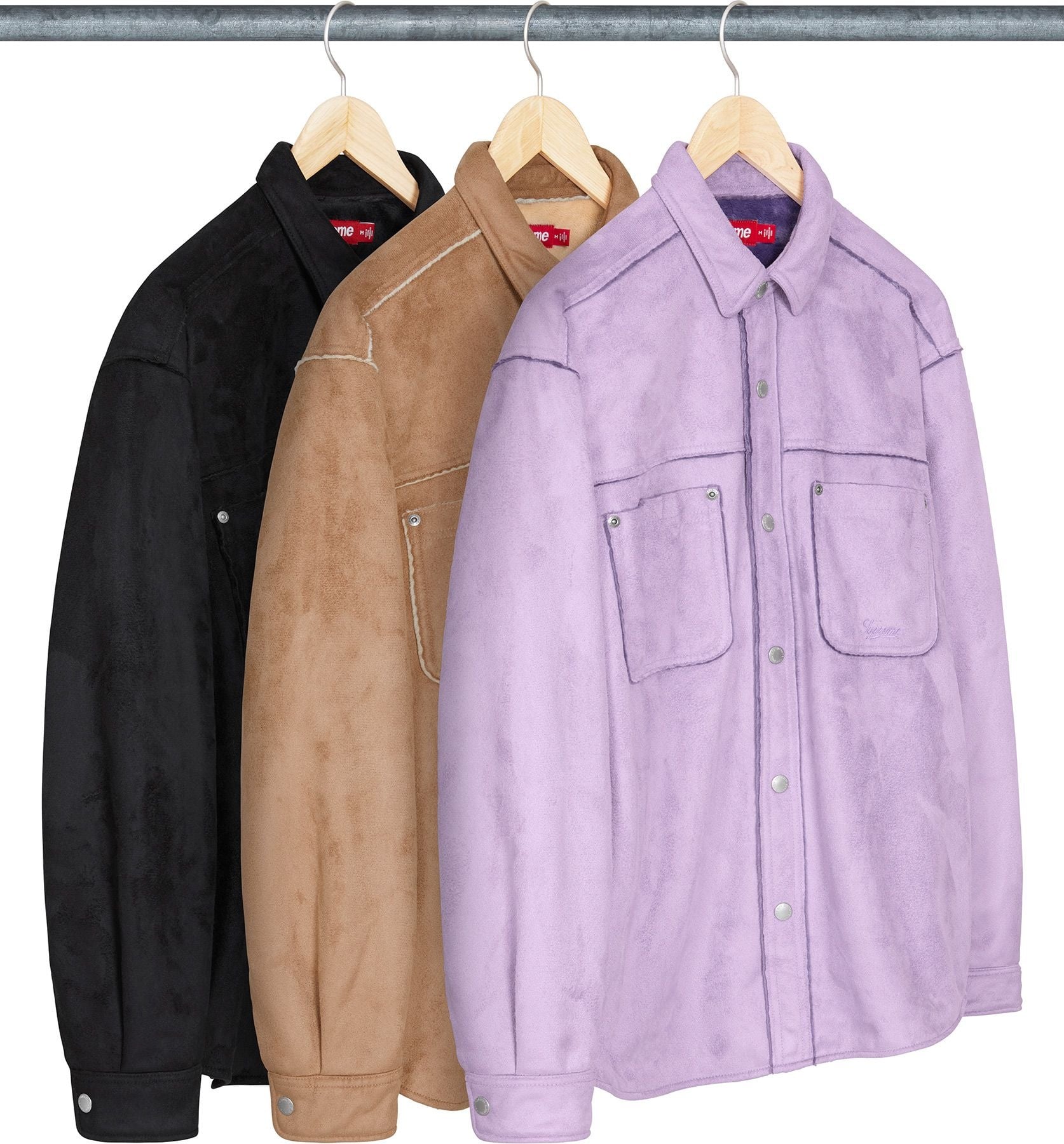 Faux Suede Snap Shirt